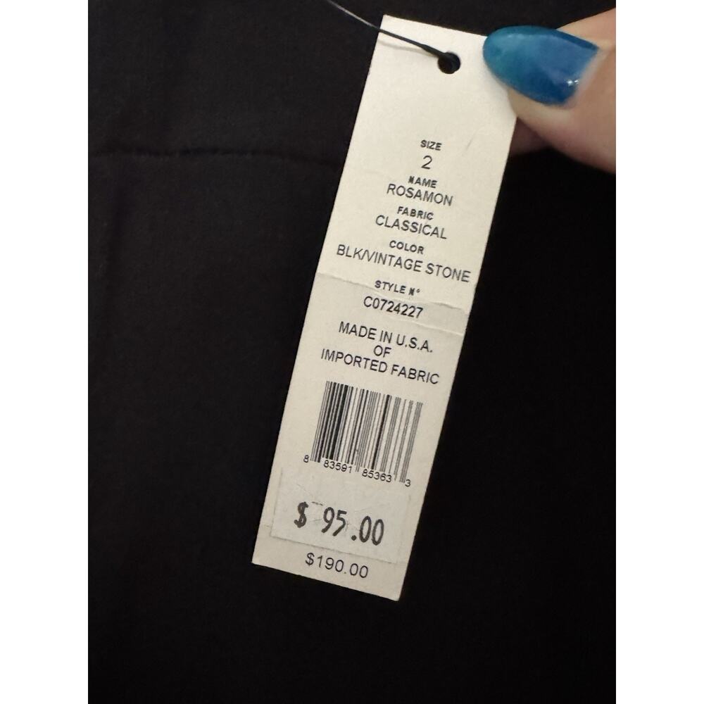 THEORY Rosamon Skinny Stretch Riding Pant Legging Black Stone Taupe Sz 2 NWT - Picture 3 of 6